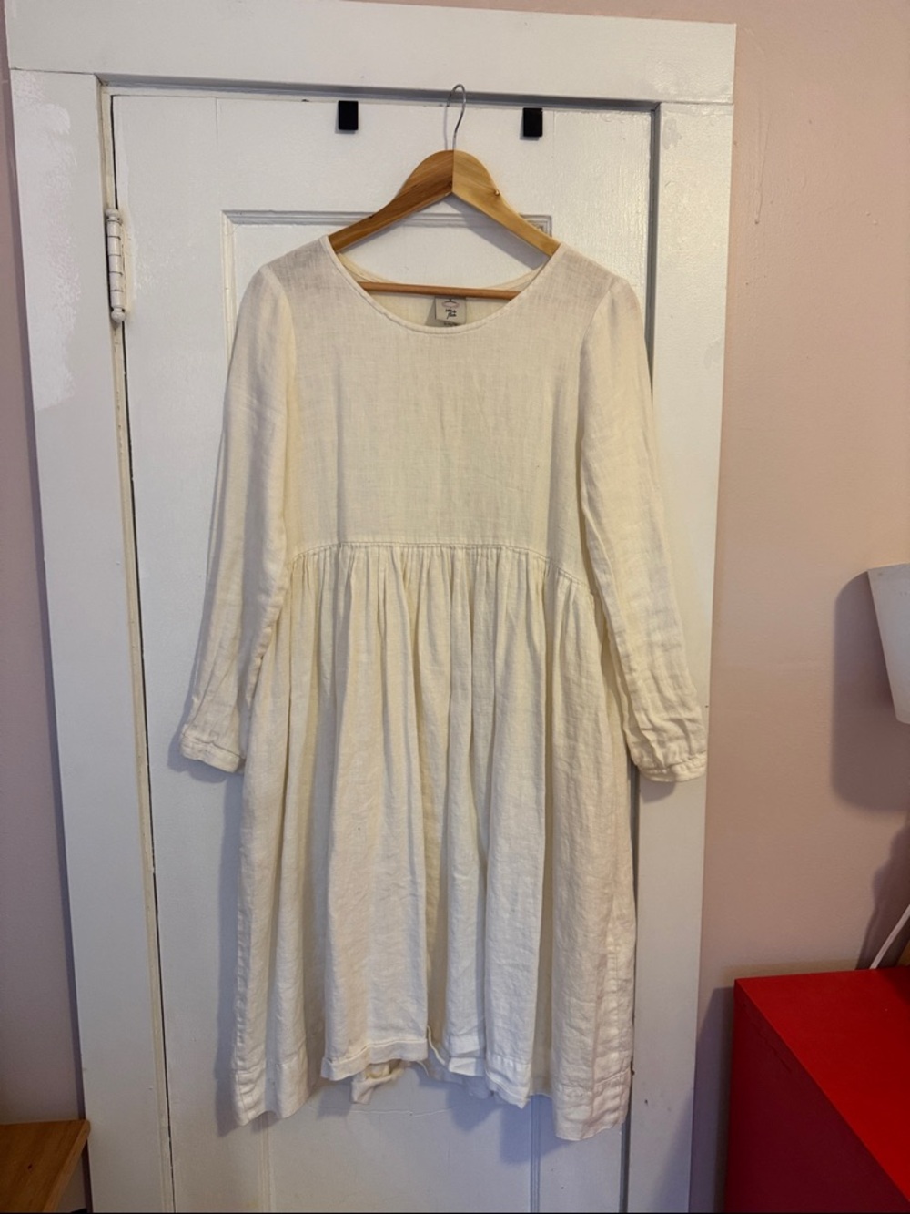 Beautiful Soft White 100% Linen Dress